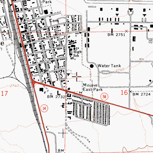 Topographic Map of Veterans Building, CA