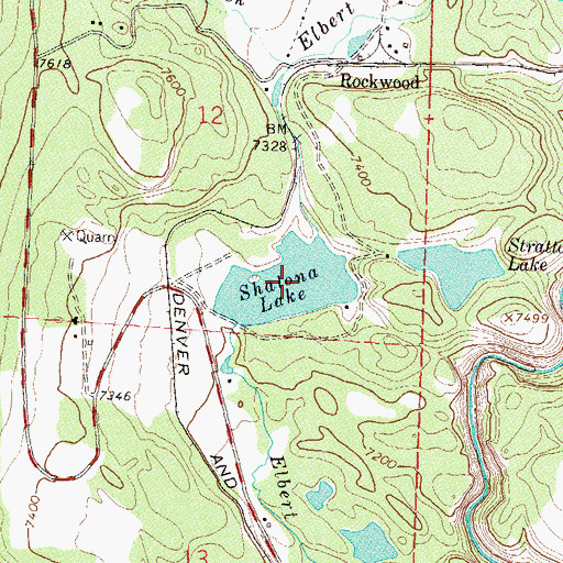 Topographic Map of Shalona Lake, CO