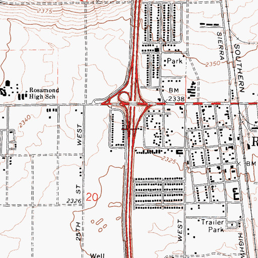 Topographic Map of Assembly of God Church, CA