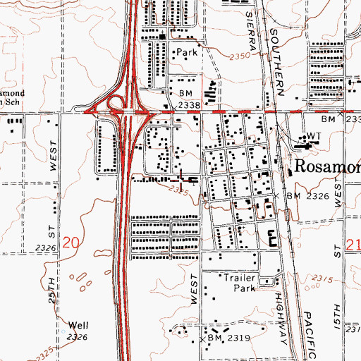 Topographic Map of First Southern Baptist Church, CA