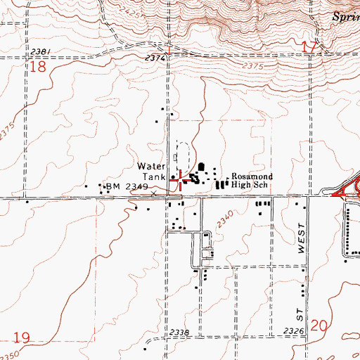 Topographic Map of Hamilton Elementary School (historical), CA