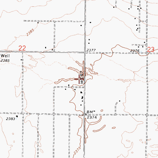Topographic Map of New Life Church of God in Christ, CA