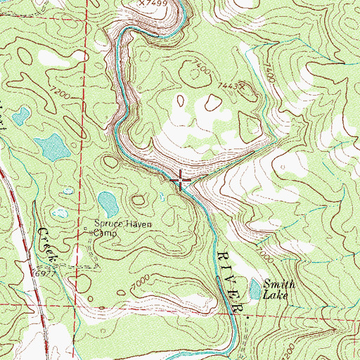 Topographic Map of Bear Creek, CO