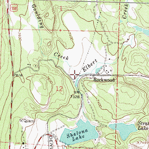 Topographic Map of Goulding Creek, CO