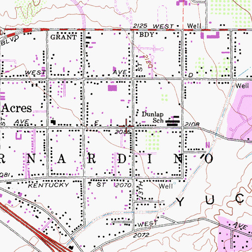 Topographic Map of Church of God, CA