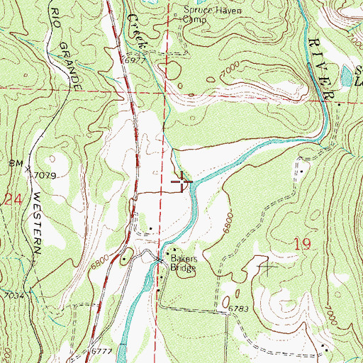Topographic Map of Elbert Creek, CO
