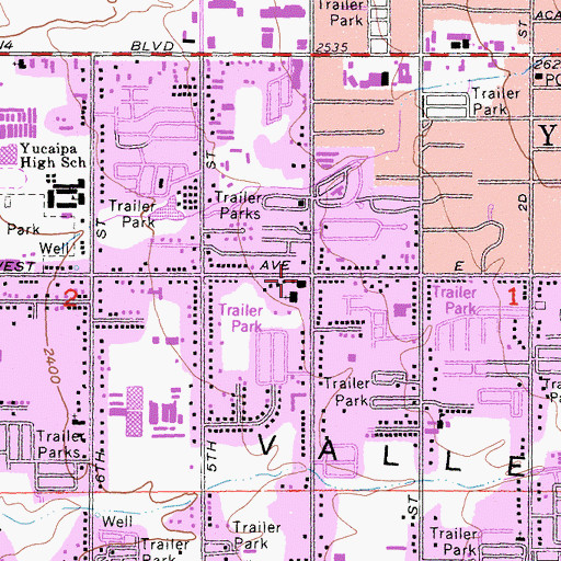 Topographic Map of First Church of Christ Scientist, CA