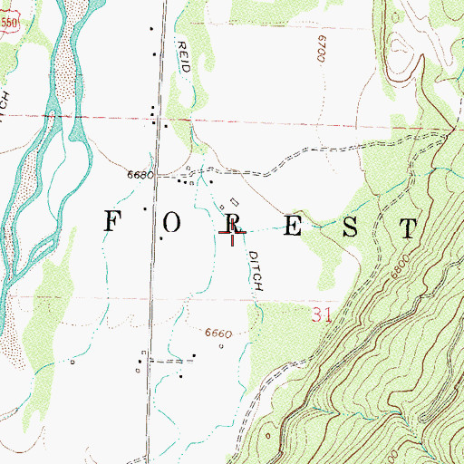 Topographic Map of Coon Creek, CO