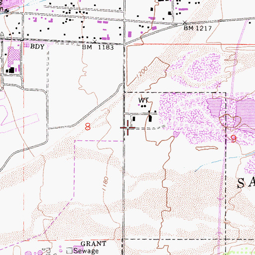 Topographic Map of Tri-City Rock Garden, CA