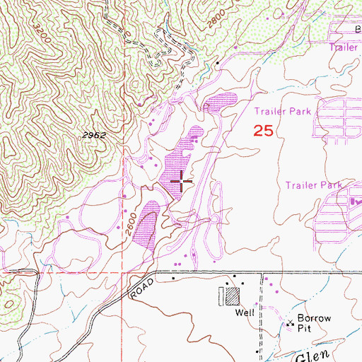 Topographic Map of Yucaipa Regional Park, CA