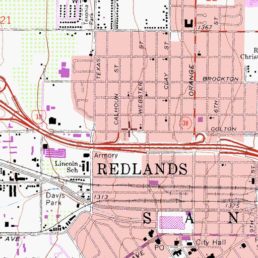 Topographic Map of Free Methodist Church, CA