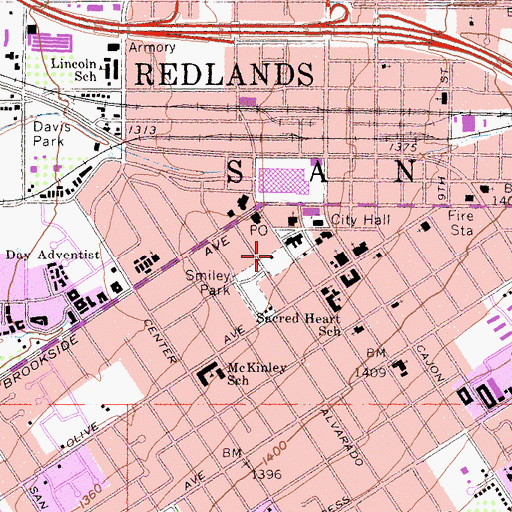 Topographic Map of Joslyn Center, CA