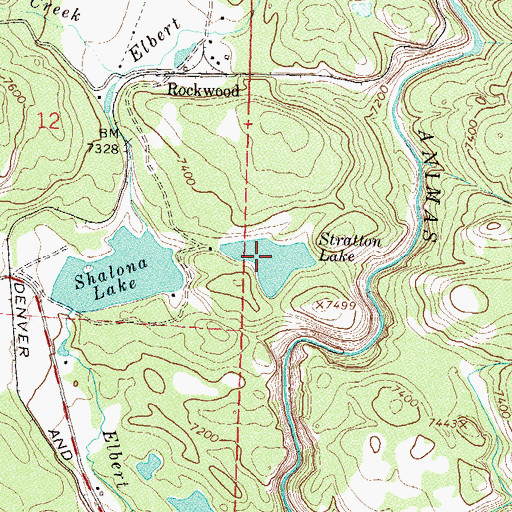 Topographic Map of Stratton Lake, CO