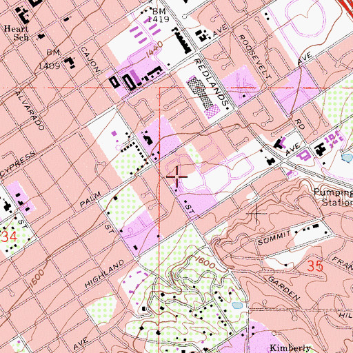 Topographic Map of Plymouth Village, CA