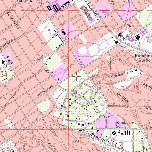 Topographic Map of Prospect Park, CA