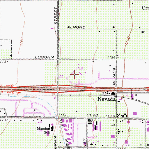 Topographic Map of San Bernardino County Museum Library, CA