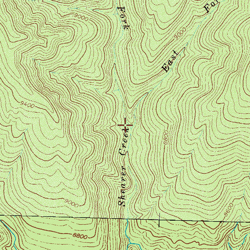 Topographic Map of North Fork Shearer Creek, CO