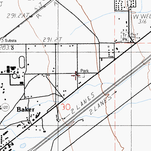 Topographic Map of Chet Hoffman Park, CA