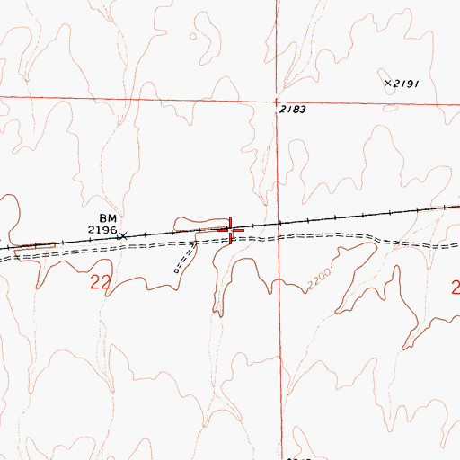 Topographic Map of Eads (historical), CA