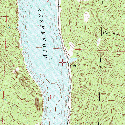 Topographic Map of Pound Creek, CO