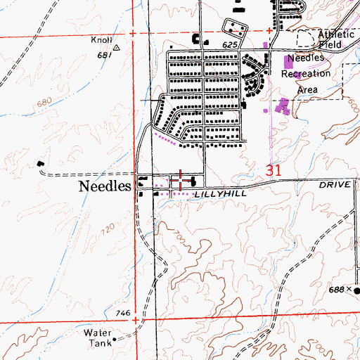 Topographic Map of The Church of Jesus Christ of Latter Day Saints, CA