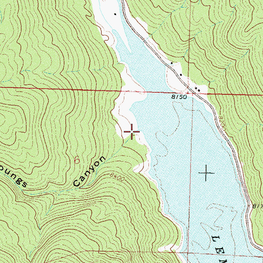 Topographic Map of Youngs Canyon, CO