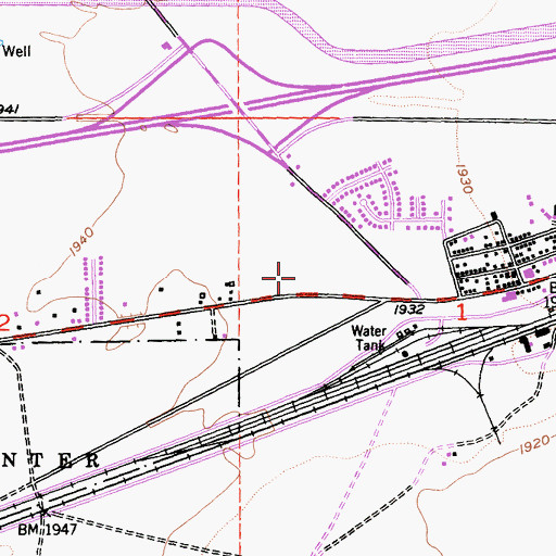 Topographic Map of Hurst Park, CA