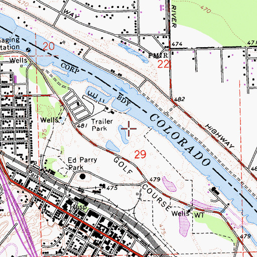 Topographic Map of Manny Morris Park, CA
