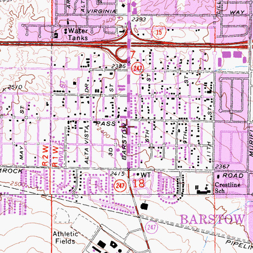 Topographic Map of Pentecostal Church of God, CA