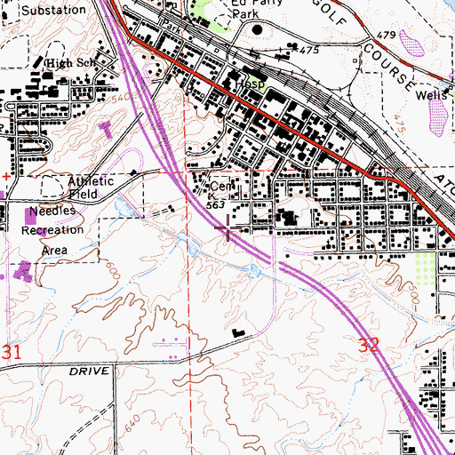 Topographic Map of Seventh Day Adventist Church, CA
