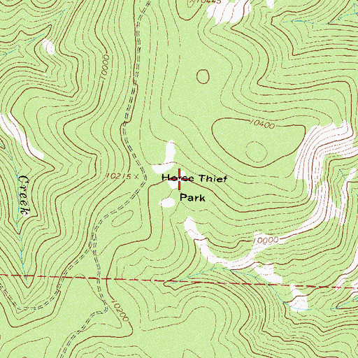 Topographic Map of Horse Thief Park, CO