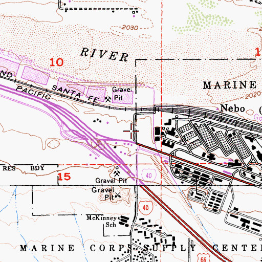 Topographic Map of Sorensen Field, CA