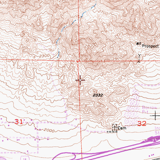Topographic Map of Yarrow Ravine Rattlesnake Habitat Area, CA