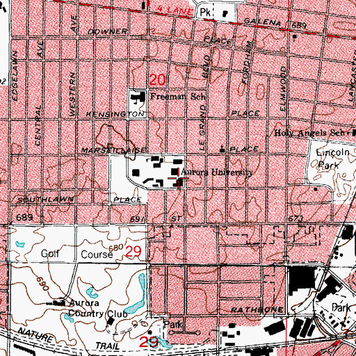Topographic Map of Reuss Video Communications Center, IL