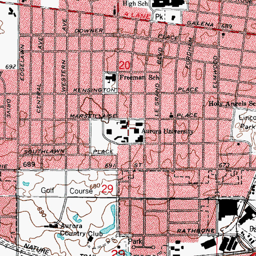 Topographic Map of Wellness Center, IL
