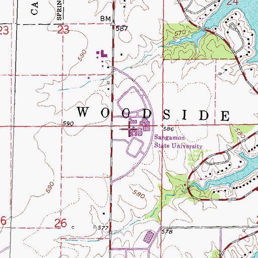 Topographic Map of Building G, IL