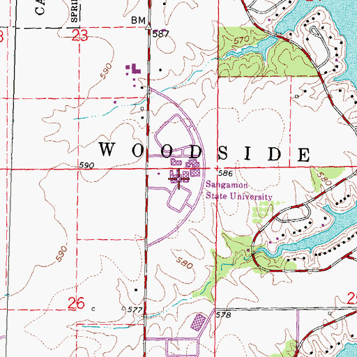 Topographic Map of Building J, IL