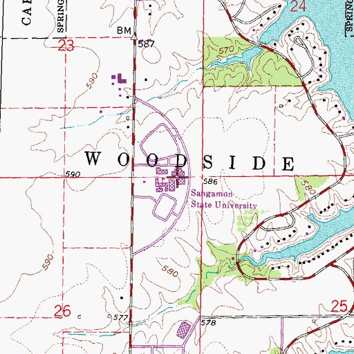 Topographic Map of Building K, IL