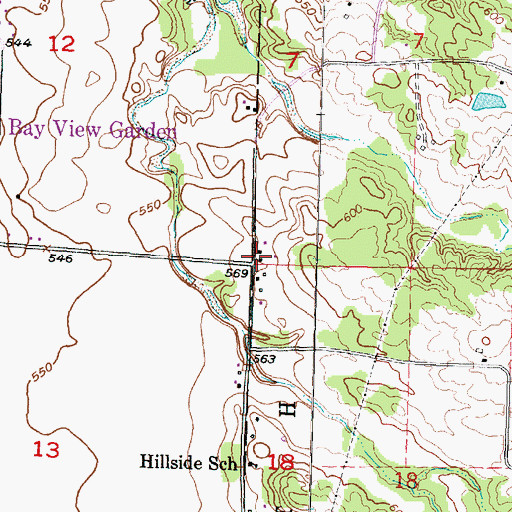 Topographic Map of Ascension Lutheran Church, IL
