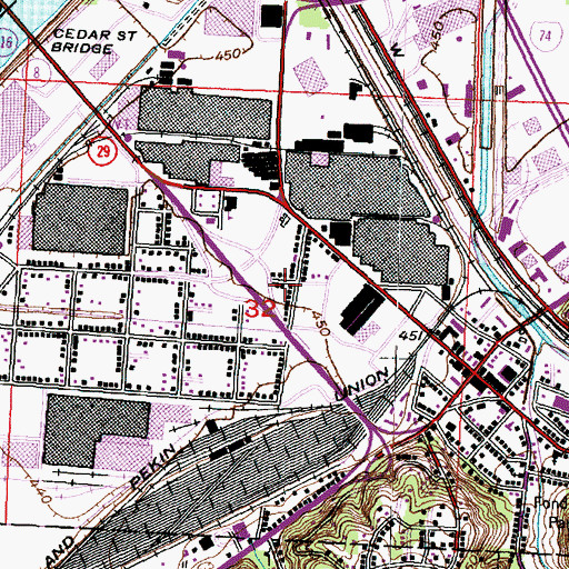 Topographic Map of Bethel Temple, IL