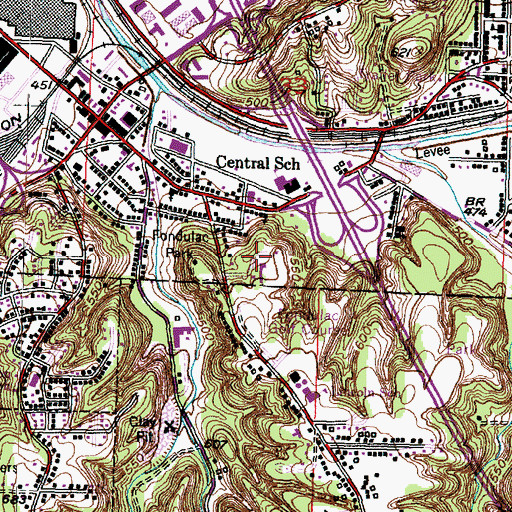 Topographic Map of East Peoria Pool and Recreation Area, IL