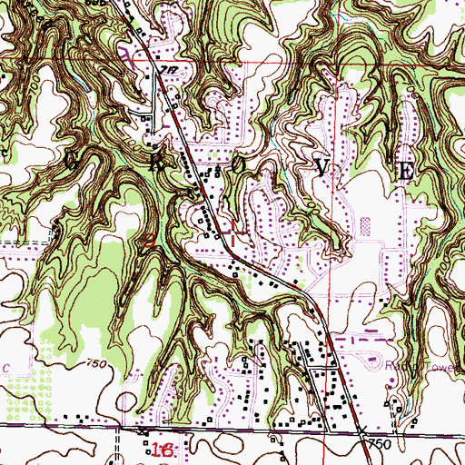 Topographic Map of Faith United Methodist Church, IL
