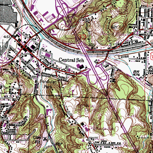 Topographic Map of First Baptist Church, IL