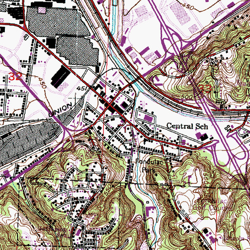 Topographic Map of First United Methodist Church, IL