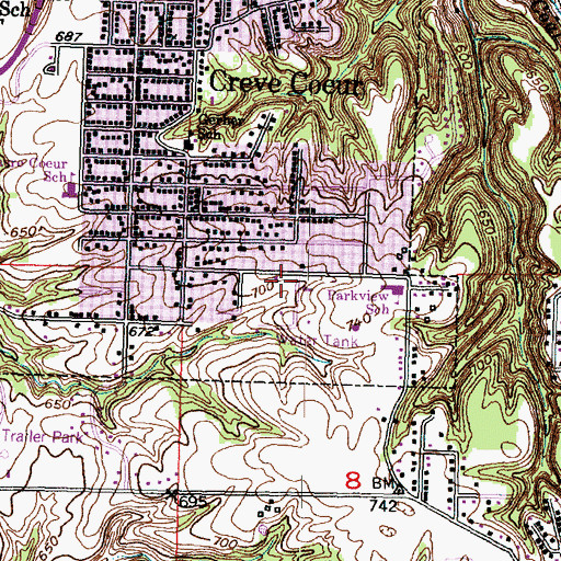 Topographic Map of Highpoint Wesleyan Church, IL