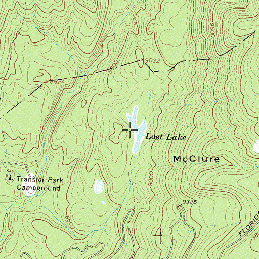 Topographic Map of Lost Lake, CO
