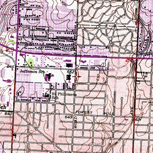 Topographic Map of Apostolic Christian Church, IL