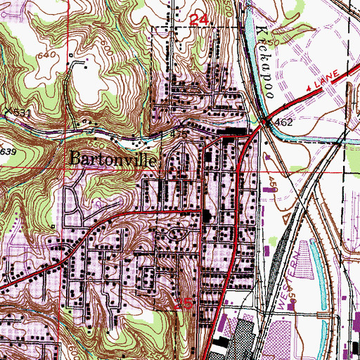 Topographic Map of Bethel Lutheran Church, IL