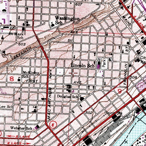 Topographic Map of Bethel United Methodist Church, IL
