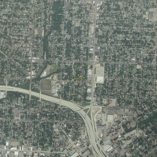 Aerial/Satellite Image of Bible Methodist Church, IL